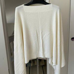 LULULEMON WRAP KNIT PONCHO - WHITE